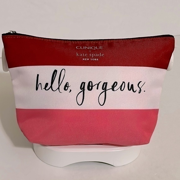 Clinique x Kate Spade Hello Gorgeous Cosmetic Bag NWT - Picture 1 of 8